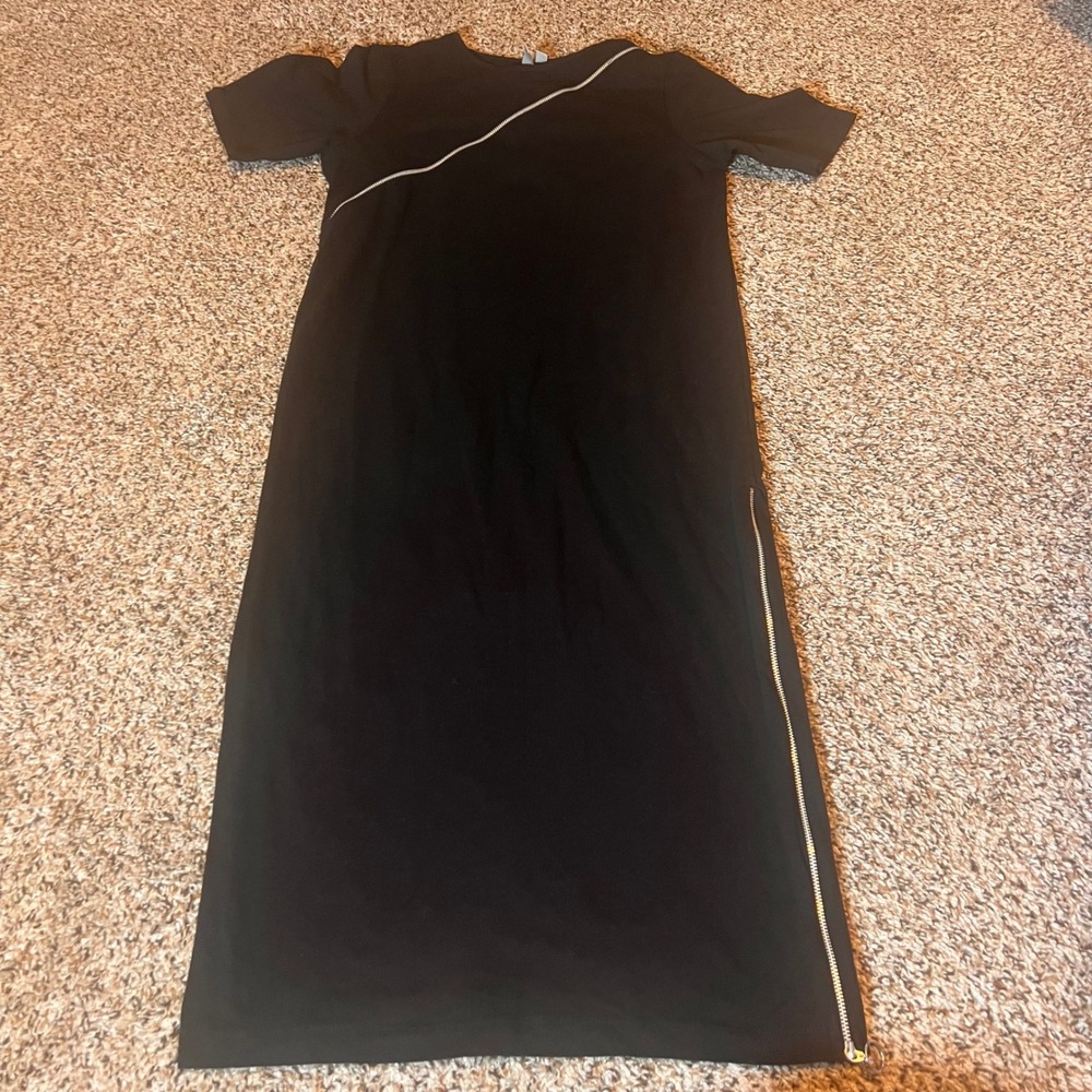 ASOS‎ Maxi Dress Bodycon Zipper Detail Casual Party Cocktail Black US 4